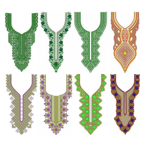 50 Neck Embroidery Designs | June 2020 Bulk Download