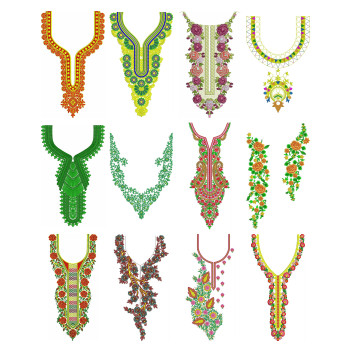 50 Neck Embroidery Designs | May 2020 Bulk Download