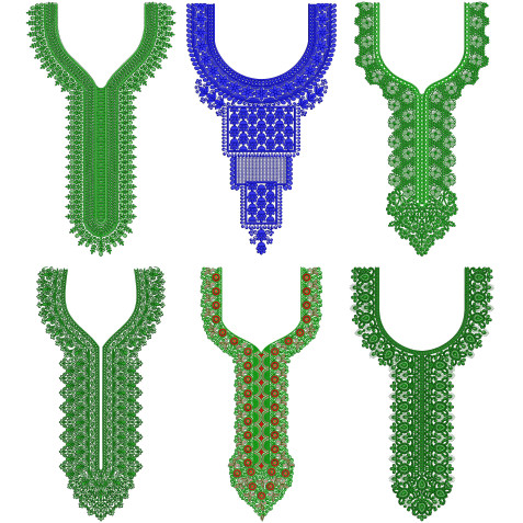 50 Neck Embroidery Designs l Bulk Download