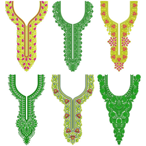 50 Neck Embroidery Designs l Bulk Download