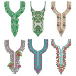 50 Neck Embroidery Designs | Bulk Download