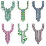 50 Neck Embroidery Designs | Bulk Download