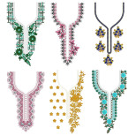 50 Neck Embroidery Designs | Bulk Download