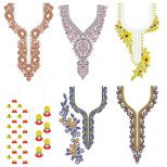 50 Neck Embroidery Designs | Bulk Download