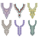 50 Neck Embroidery Designs | Bulk Download