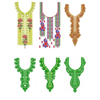 50 Neck Embroidery Designs | Bulk Download