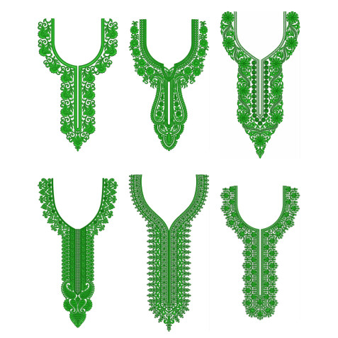 50 Neck Embroidery Designs | Bulk Download
