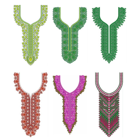 50 Neck Embroidery Designs | Bulk Download