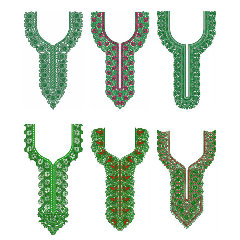 50 Neck Embroidery Designs | Bulk Download