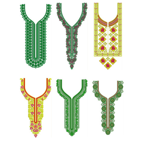 50 Neck Embroidery Designs | Bulk Download