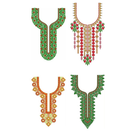 50 Neck Embroidery Designs | Bulk Download
