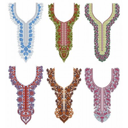 50 Neck Embroidery Designs | August 2021 Bulk Download