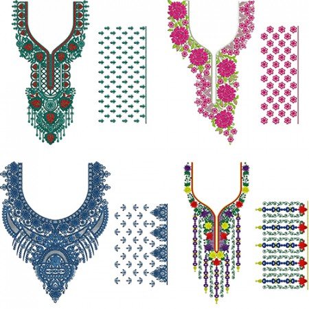 10 Neck Embroidery Designs | December 2021 BD VL-4