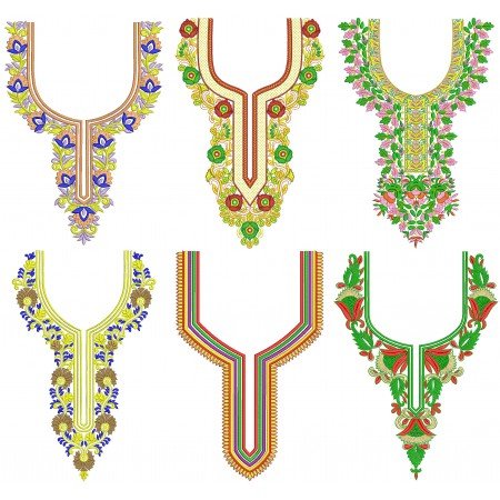 50 Neck Embroidery Designs | July 2021 Bulk Download