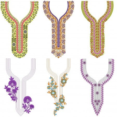 50 Neck Embroidery Designs | July 2021 Bulk Download