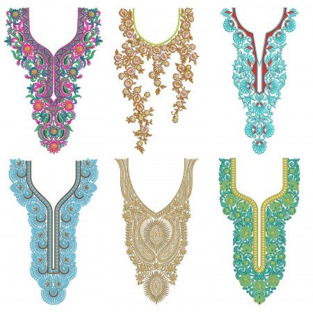 50 Neck Embroidery Designs | June 2021 Bulk Download
