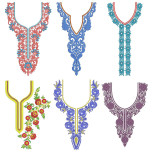 50 Neck Embroidery Designs | Bulk Download