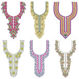 50 Neck Embroidery Designs | Bulk Download