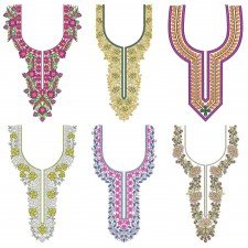 50 Neck Embroidery Designs | Bulk Download