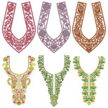 50 Neck Embroidery Designs | Bulk Download