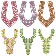 50 Neck Embroidery Designs | Bulk Download