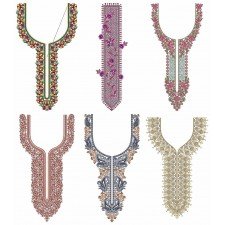 50 Neck Embroidery Designs | Bulk Download