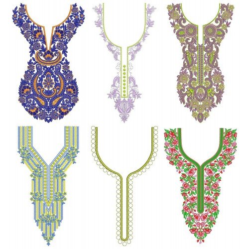 50 Neck Embroidery Designs | June 2021 Bulk Download