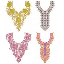 50 Neck Embroidery Designs | Bulk Download