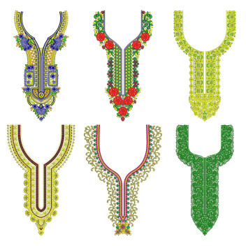50 Neck Embroidery Designs | Bulk Download