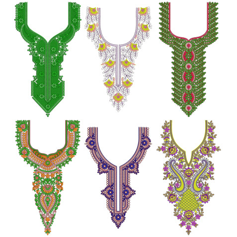 50 Neck Embroidery Designs | Bulk Download