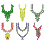 50 Neck Embroidery Designs | Bulk Download