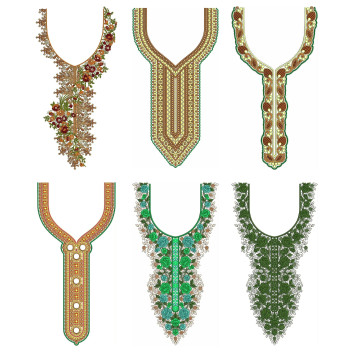 50 Neck Embroidery Designs | Bulk Download