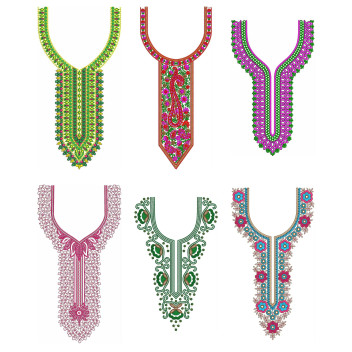 50 Neck Embroidery Designs | Bulk Download