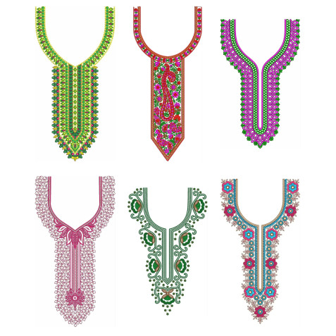 50 Neck Embroidery Designs | Bulk Download