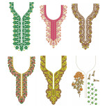 50 Neck Embroidery Designs | Bulk Download