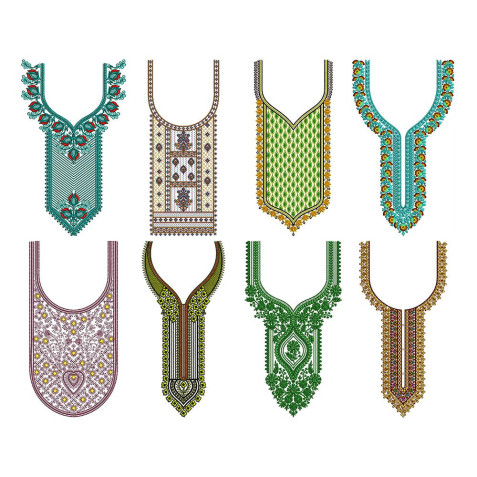 Neck Simple Embroidery Designs For Kurtis