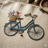 Bicycle Embroidery Motifs