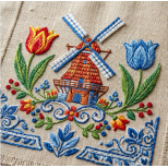Dutch Folk Art Motifs Machine Embroidery Designs