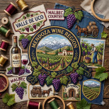 Mendoza Wine Region Embroidery Designs