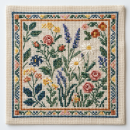 Square Style Cross Stitch Applique Embroidery Design