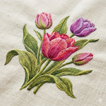 Tulip Flower Embroidery Designs