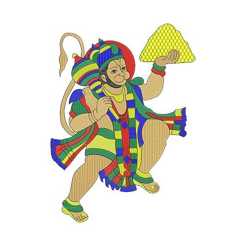 Hanuman Embroidery Design