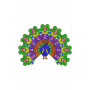 Majestic Peacock Machine Embroidery Design - Vibrant Feather Detail