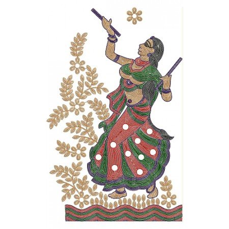 Dancing Women Embroidery Design 16379