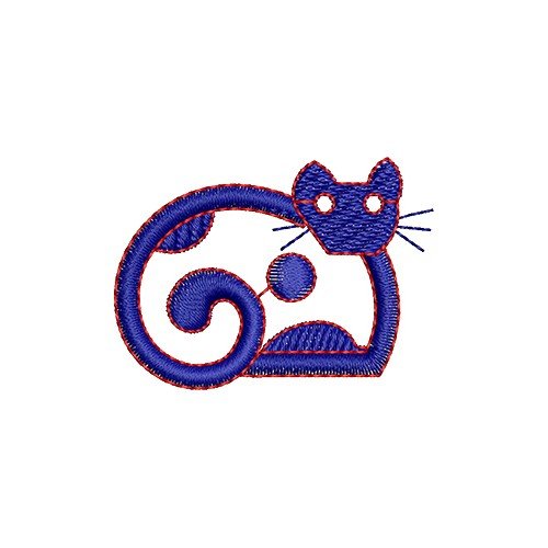 Cat Pillow Embroidery Design 17215