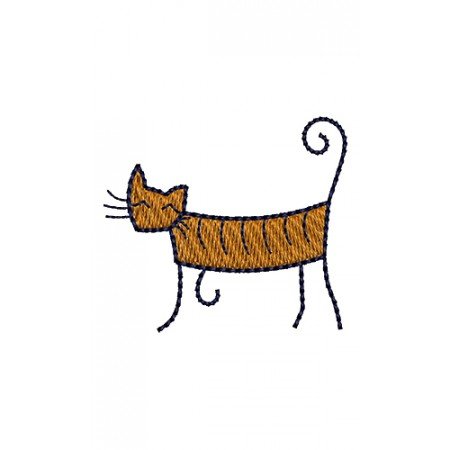 Cat Applique Machine Embroidery Pattern 17216