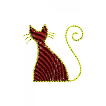 Cat Applique Machine Embroidery Designs 17218