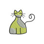 Cat Embroidery Pattern 17221