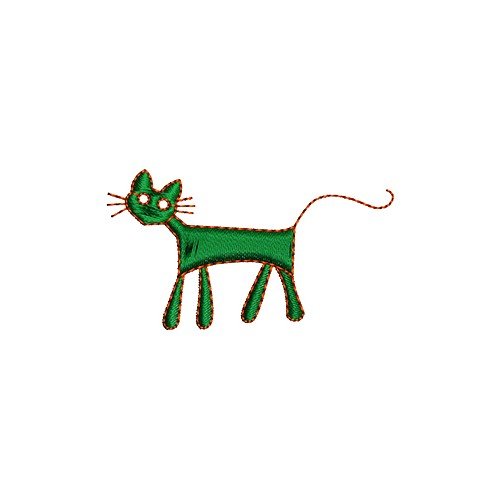 Attractive Kitten Wall Art Embroidery Design 17222