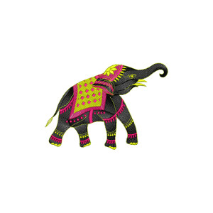 Traditional Sindhi Elephant Wall Art Design 17228